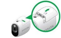 insert battery in arlo camera