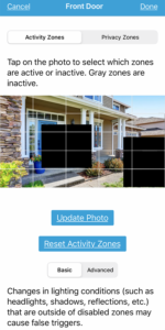 Blink Camera Activity Zones